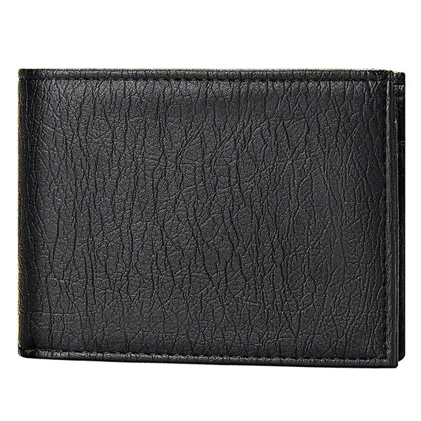 Casaul Small Wallet Male Leather Black Slim Short Wallets Men Pu Leather Men Wallet with Coin Pocket Luxury Brand Mens Purse