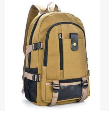 2019 New Unisex Vintage Canvas Backpack Satchel Rucksack School Bag Large Capacity Travel Camping Bag