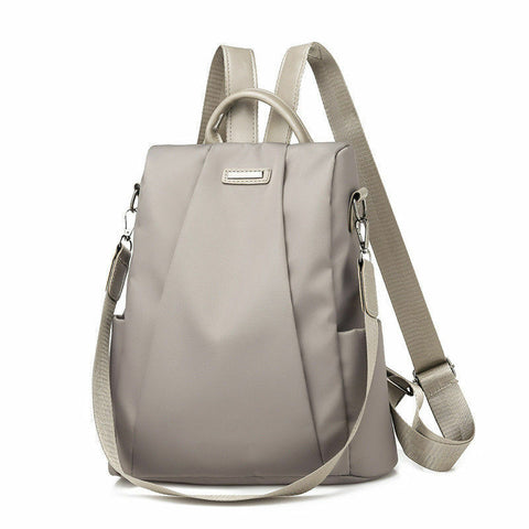 Fashion Preppy Style Soft School Backpack For Teenage Girls Women Black Waterproof Oxford Backpack